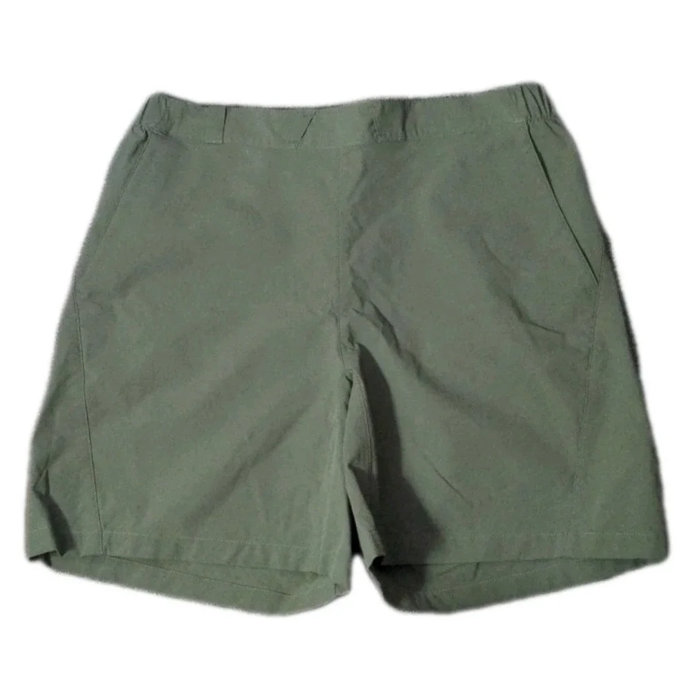 MontBell Stretch OD Shorts Women's Size‎ Large Olive Green Hiking NO BELT